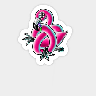 Impossible flamingo knot Sticker